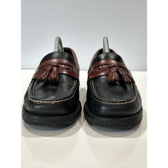 Bass Marine Men’s 10 Black Brown Leather Tassel Loafers Comfort Casual Shoes main image 10